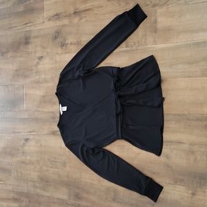 H&M black wrap top